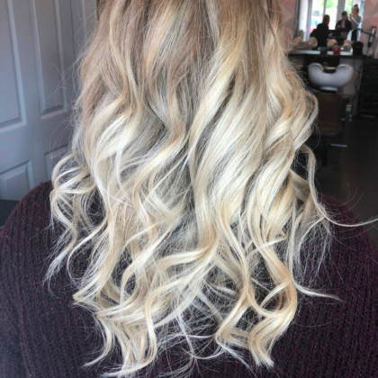 Blonde Curled Hair